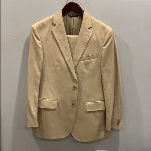 banana republic tan suit